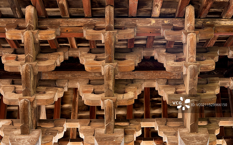 山西省运城市新绛县福胜寺榫卯结构图片素材