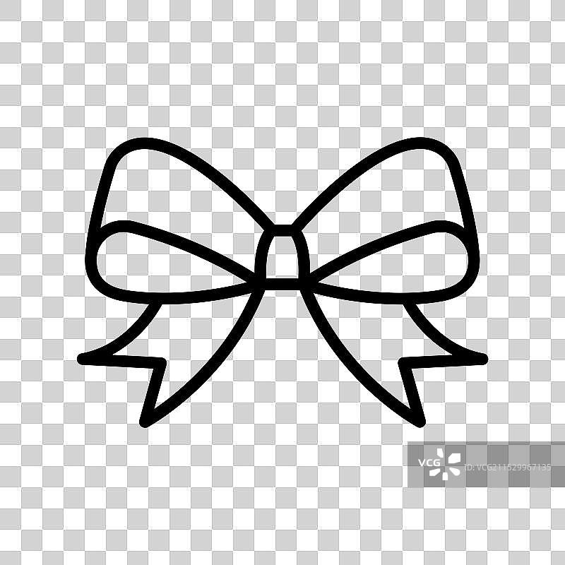 领结图标轮廓风格设计，独立于背景图片素材