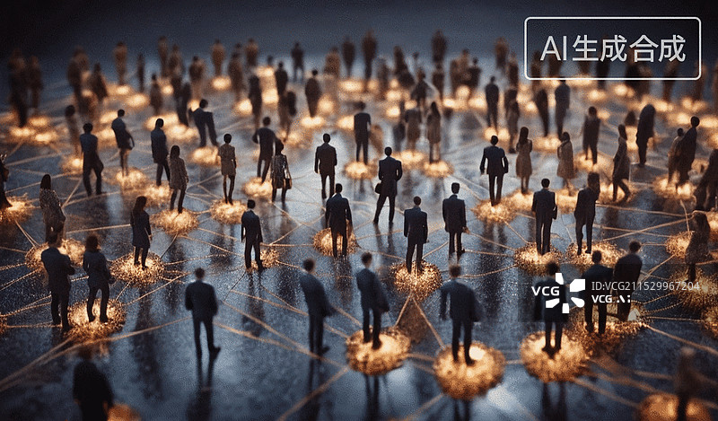 【AI数字艺术】网络连接图片素材