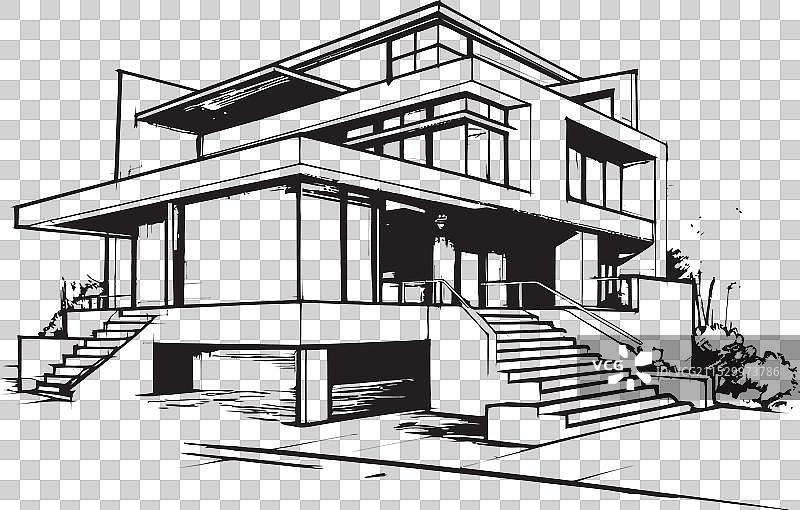 三重天窗象征着高尚生活的三位一体图片素材