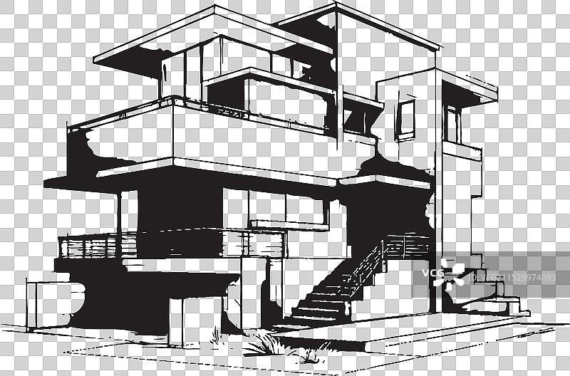 城市三重奏天窗象征着城市图片素材