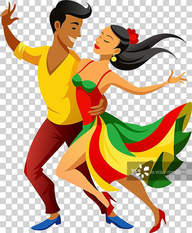 年轻舞者情侣在表演编舞图片素材