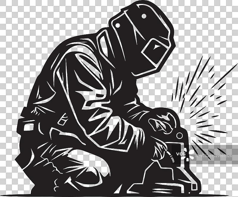 熔融工匠黑色焊工徽章锻造之谜图片素材