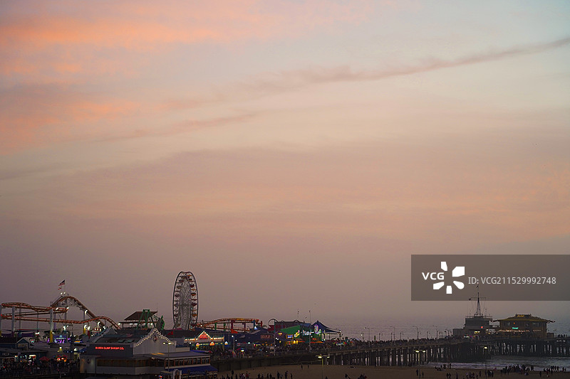 洛杉矶好莱坞圣莫妮卡海滩图片素材