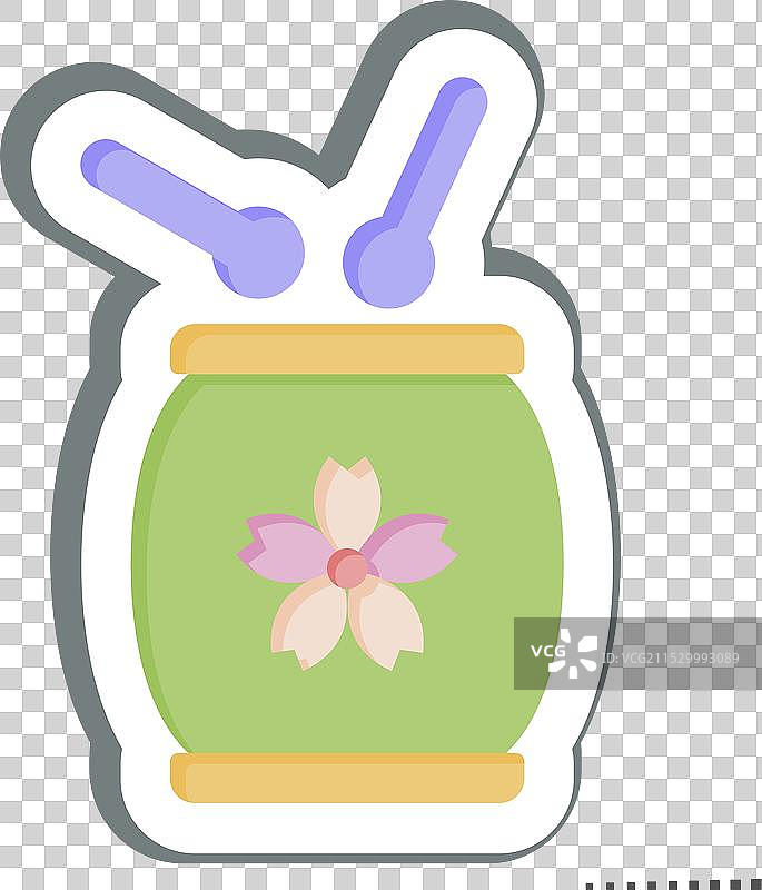 与樱花节象征相关的鼓贴纸图片素材