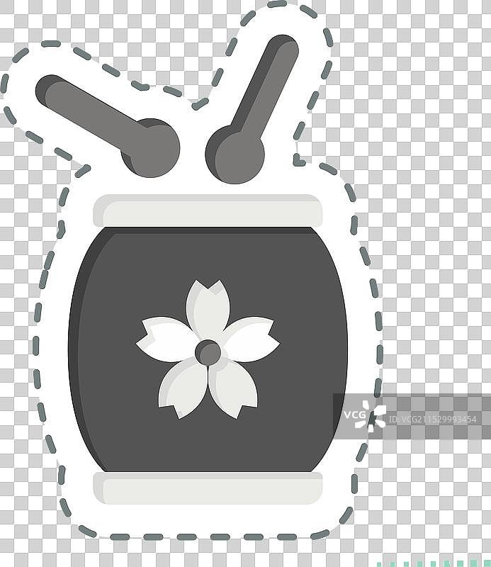 与樱花节相关的切线鼓贴纸图片素材