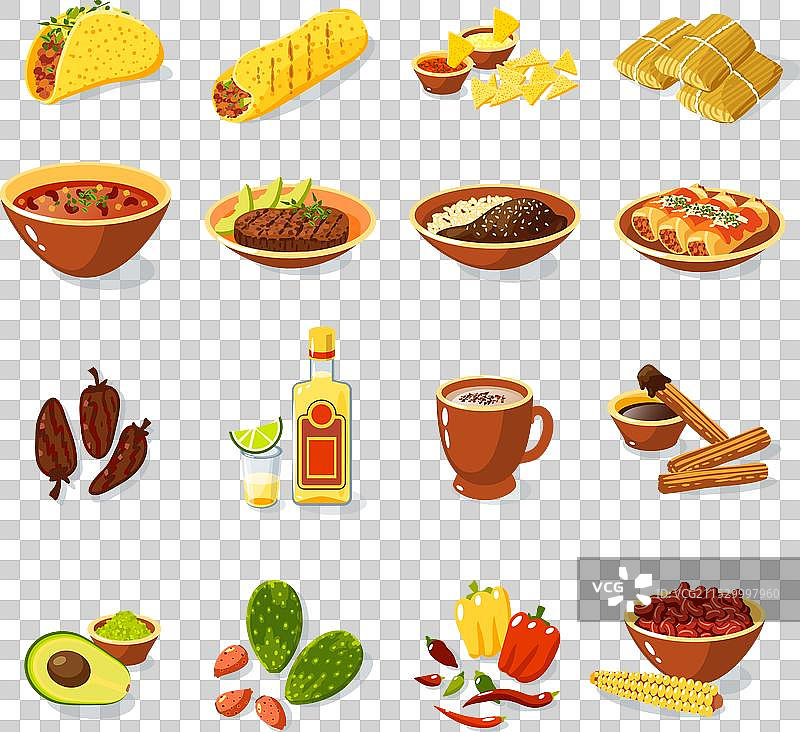 墨西哥食品套餐图片素材