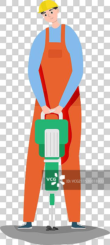 钻孔修理设备与冲击钻工具一起工作图片素材