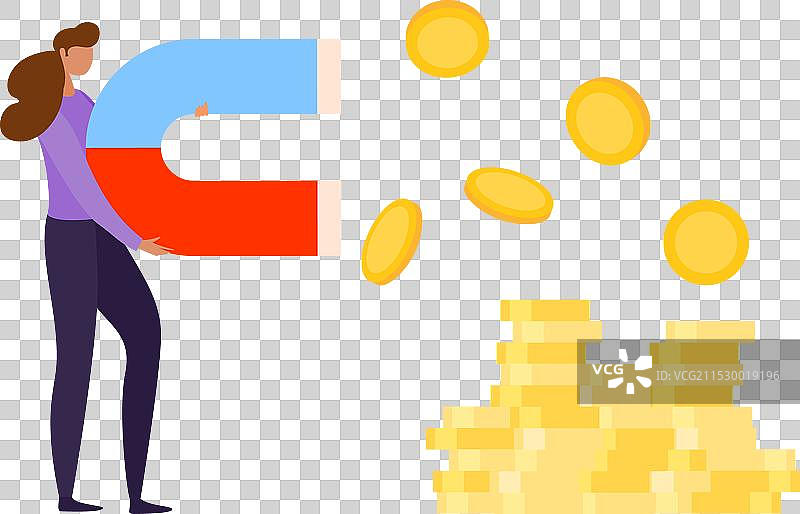 金融投资磁铁图片素材