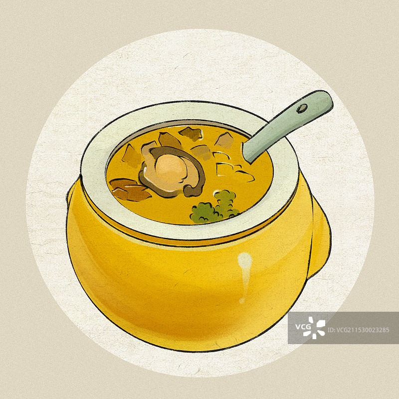 李鸿章大杂烩-安徽省特色传统美食土特产小吃插画图片素材