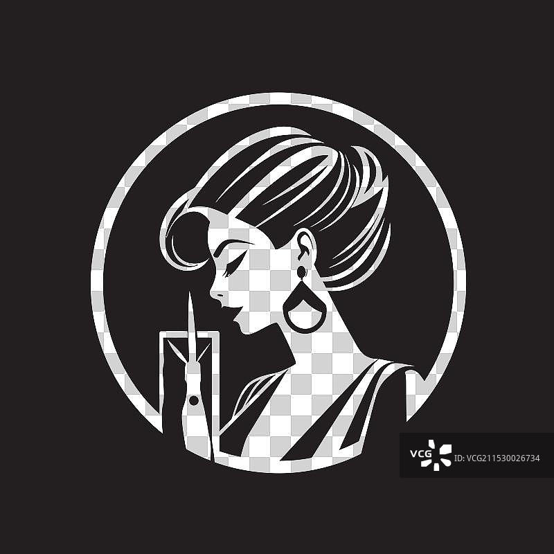 赋权愿景标志性女性标志她的活力图片素材