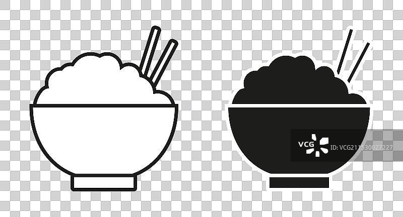 米饭碗图标图片素材