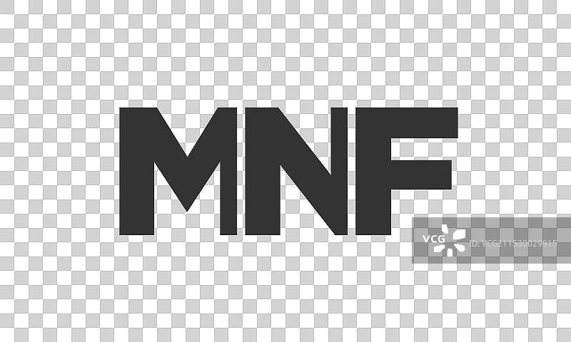 强大而现代的MNF标志设计模板图片素材