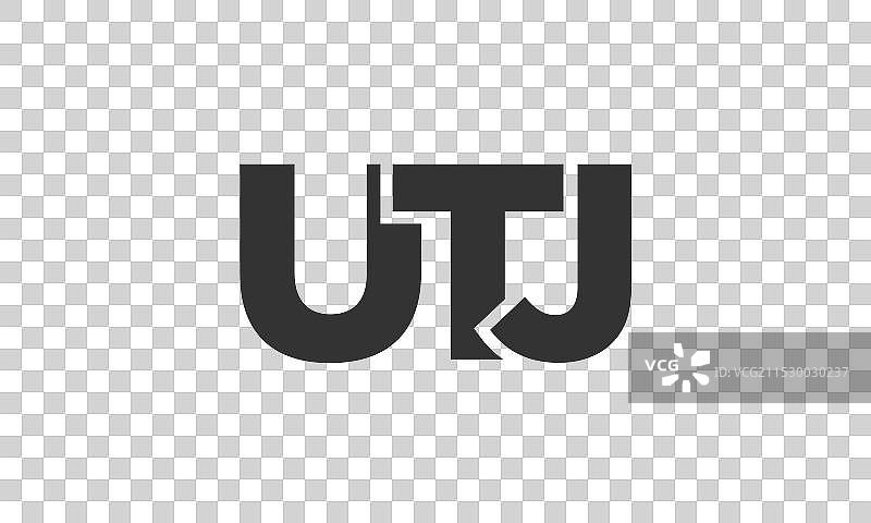 强大而现代的UTJ标志设计模板图片素材