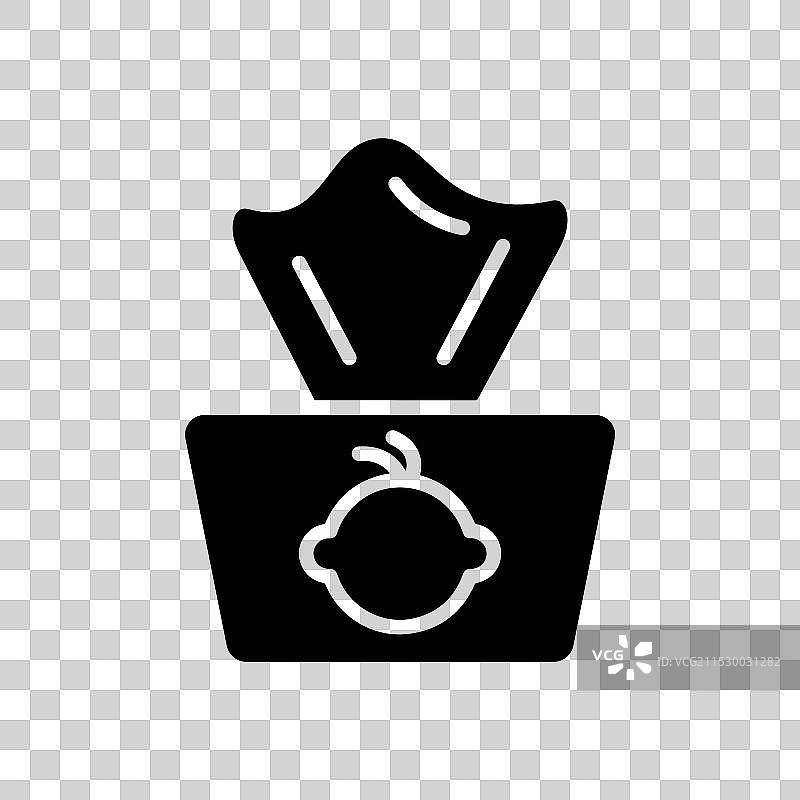 婴儿湿巾线条图标，背景为白色图片素材