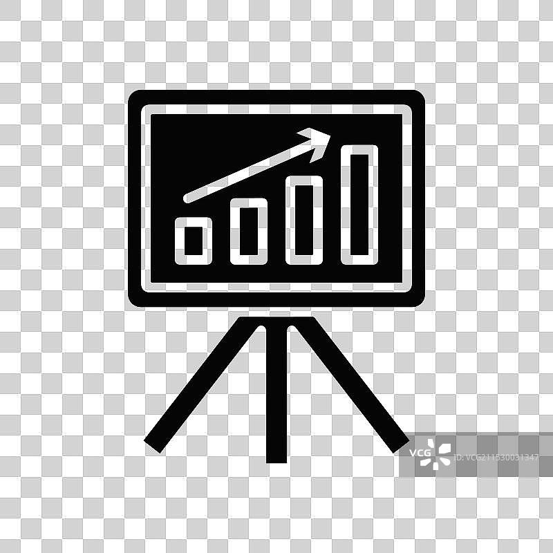 基准测试线条图标，独立于白色背景图片素材