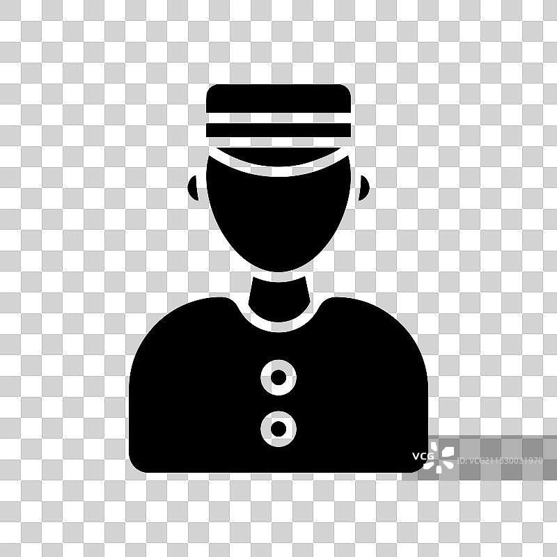 礼宾服务线条图标，背景为白色图片素材