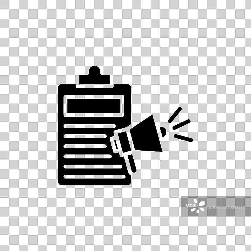 内容营销线条图标，独立于白色背景图片素材