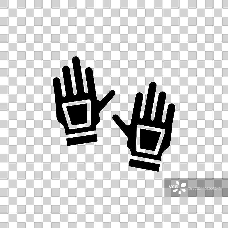 健身手套线条图标，背景为白色图片素材