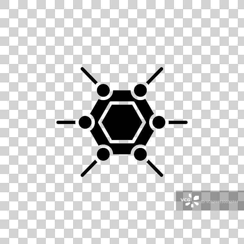 石墨烯线条图标，背景为白色图片素材