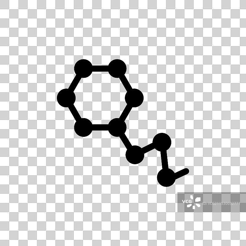 激素线条图标，背景为白色图片素材