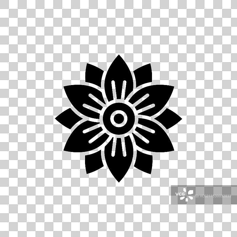 圣约翰草线条图标，背景为白色图片素材