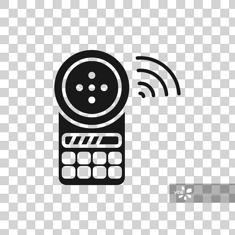 白色背景上的对讲机线条图标图片素材