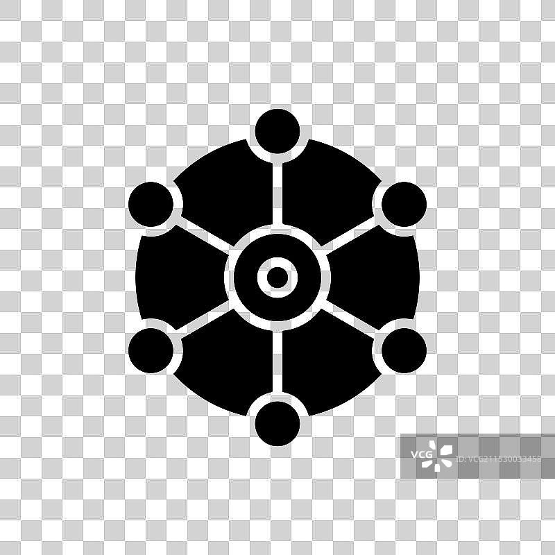 多渠道线条图标，背景为白色图片素材