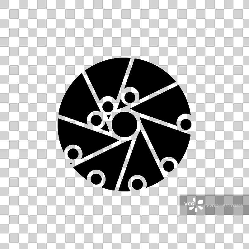 永动机线条图标，背景为白色图片素材