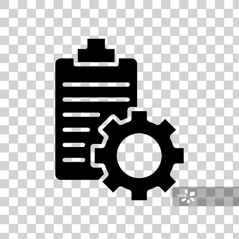 项目管理线条图标，背景为白色图片素材