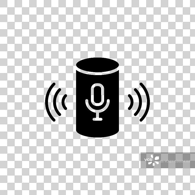 智能音箱线条图标，背景为白色图片素材