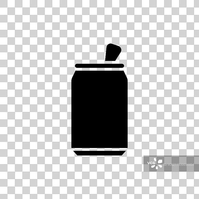 白色背景上的汽水罐线条图标图片素材