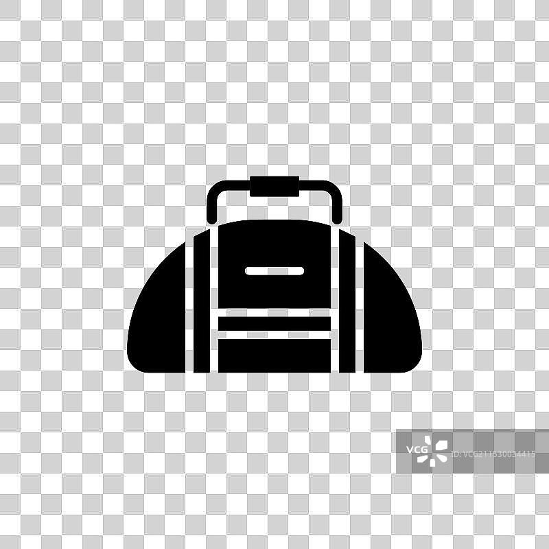 运动包线条图标，背景为白色图片素材