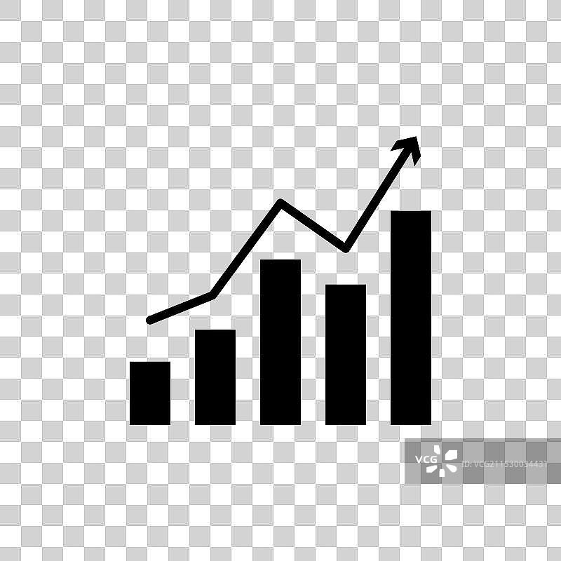 滞涨线条图标，背景为白色图片素材