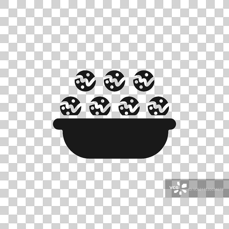 章鱼烧线条图标，背景为白色图片素材