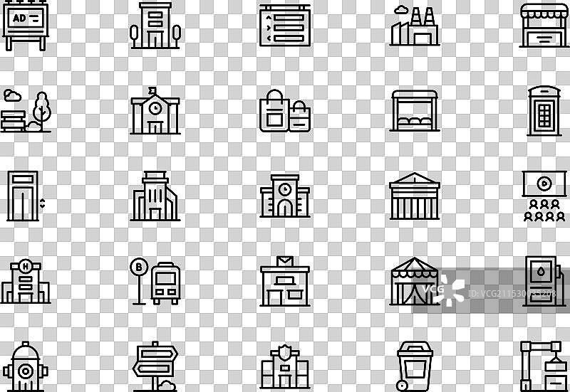 城市生活图标集合是一个图片素材