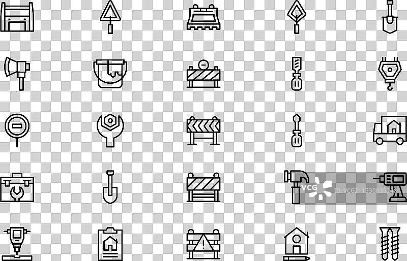 建筑图标集合是一个图片素材