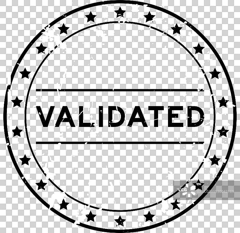 磨损的黑色验证字样圆形橡胶密封件图片素材