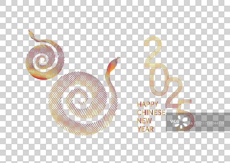2025年蛇年蛇插画图片素材