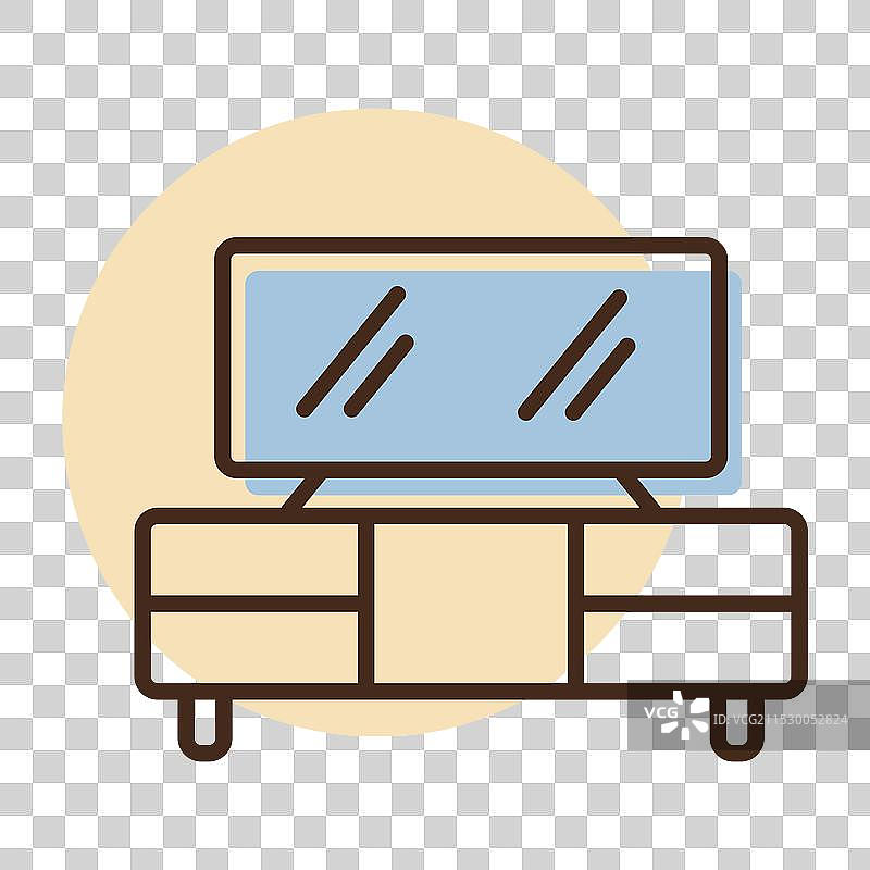 电视柜图标家具标志图片素材