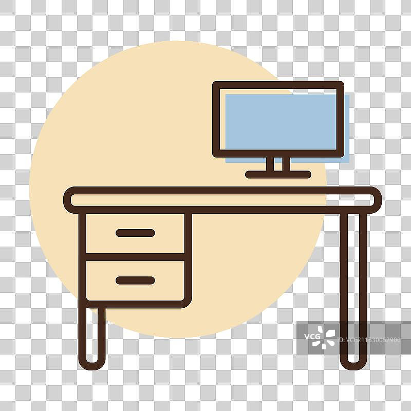 办公室桌子图标标志图片素材