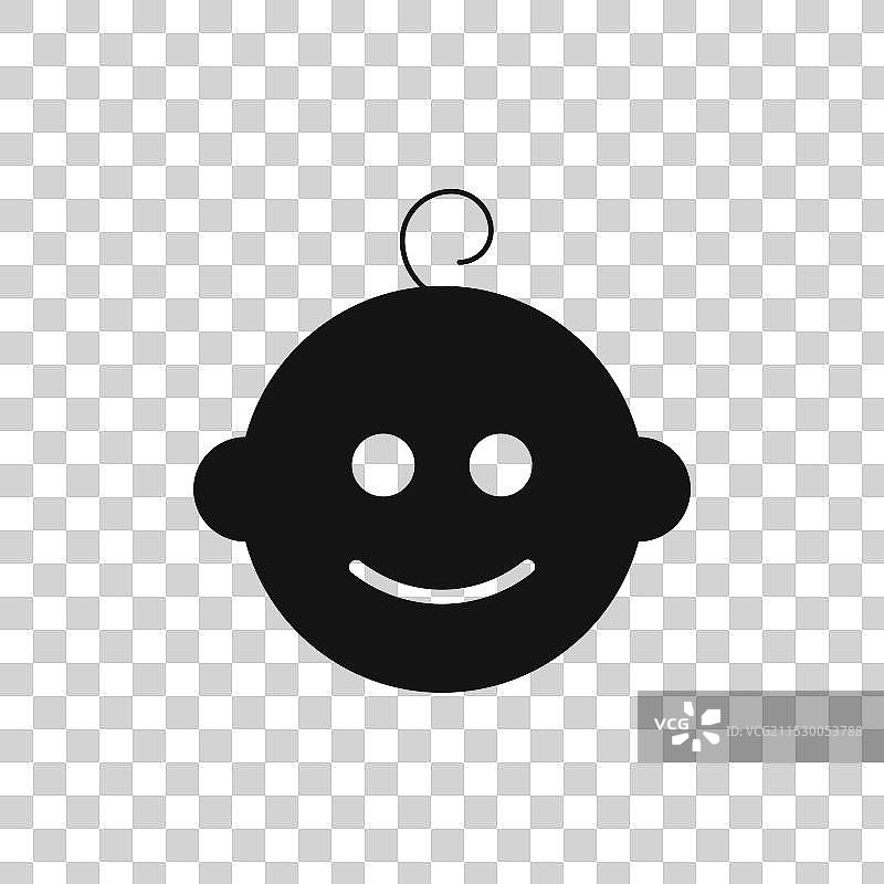 白色背景上的婴儿图标符号图片素材