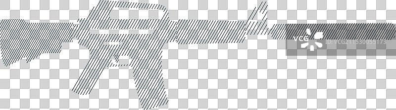 冲锋枪枪管枪托充电器武器条纹图片素材