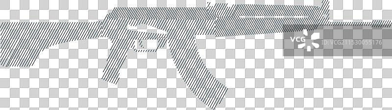 冲锋枪 武器 充电器 枪管 枪托 条纹图片素材