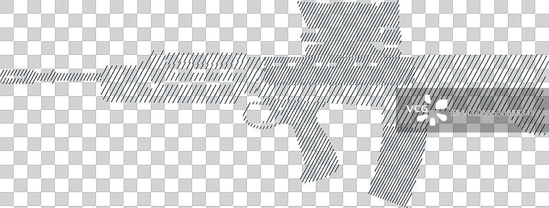 冲锋枪 武器 充电器 枪托 枪管 条纹图片素材