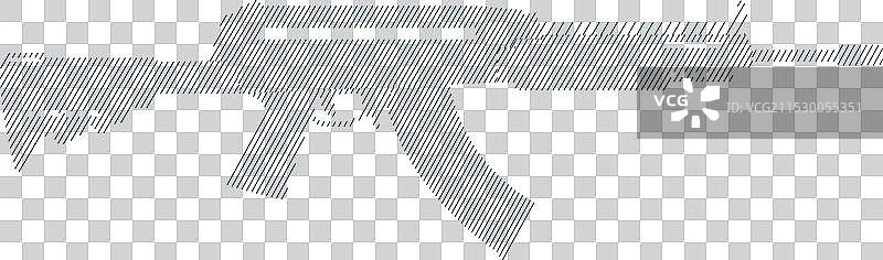 冲锋枪充电器枪托枪管武器条纹图片素材