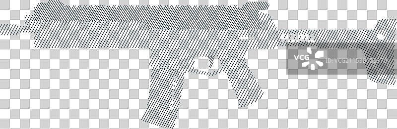 冲锋枪枪管充电器武器枪托条纹图片素材