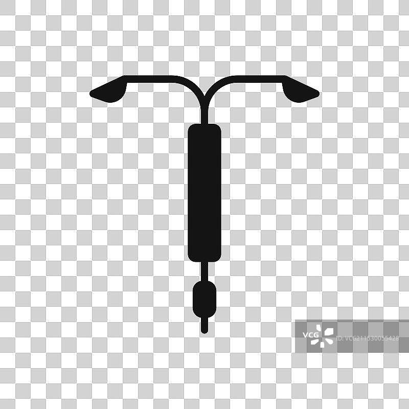 宫内节育器图标符号在白色背景上图片素材