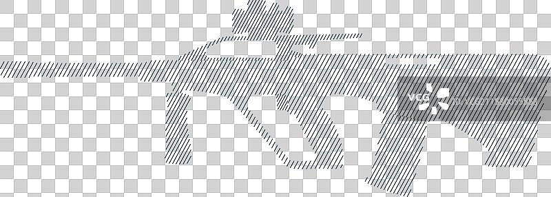 冲锋枪充电器枪管枪托武器条纹图片素材