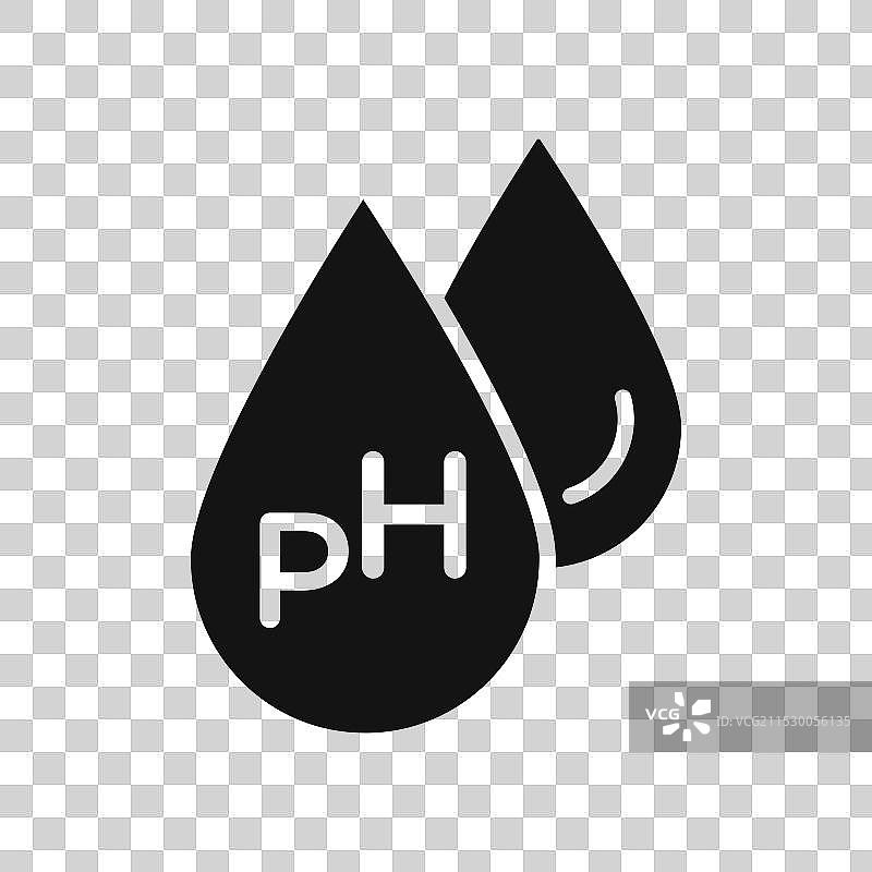 中性pH值平衡图标符号，背景为白色图片素材